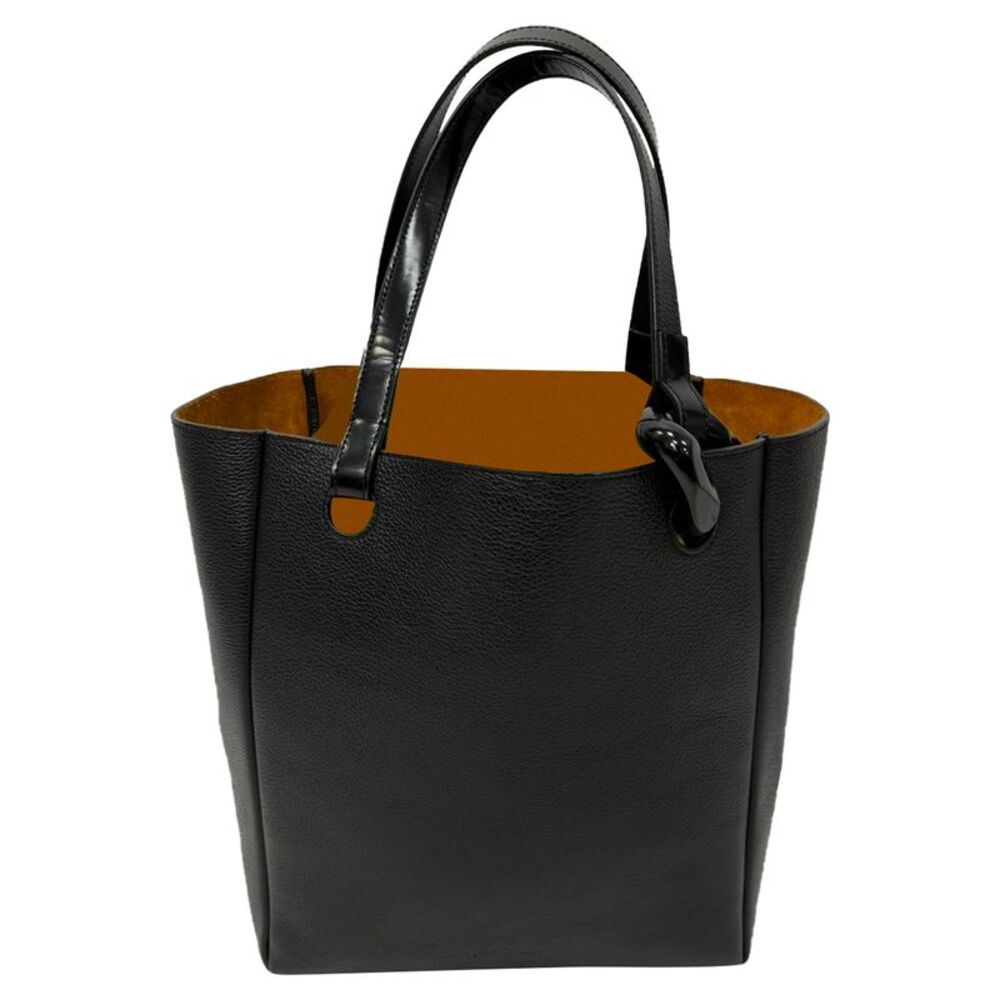 JW Anderson The JWA Corner Tote Bag in Black Leather